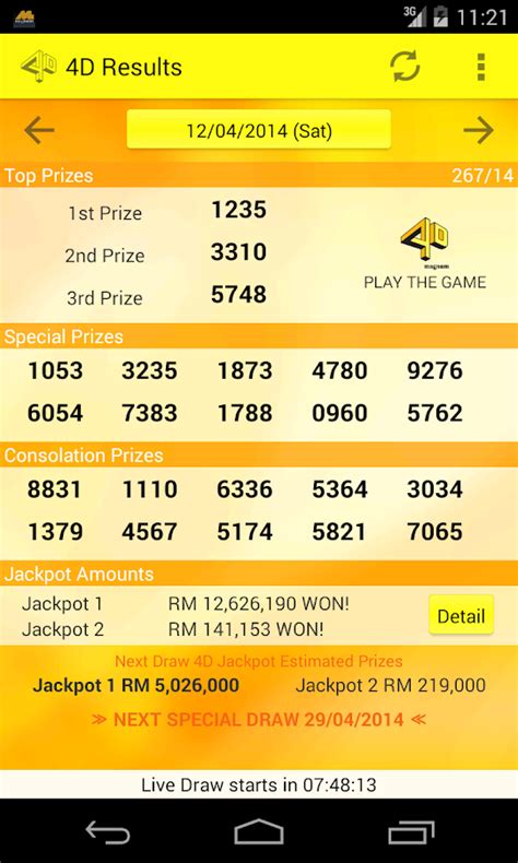 magnum 4d frequent number|Live 4D Results .